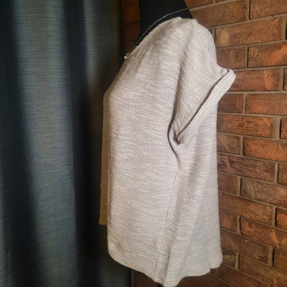 Lowrys Farm Women's Lightweight Short Sleeve Textured Sweater/Top - Size M - Picture 6 of 13